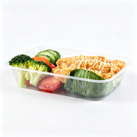 Boîte à lunch jetable transparente pratique, récipient en plastique pratique pour emporter, pour un emballage facile