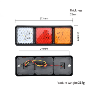 Giá bán buôn 12V 24V không thấm nước <span class=keywords><strong>LED</strong></span> đèn đuôi cho xe tải Trailer bán xe tải phía sau dừng đèn - Product Image 4