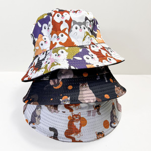 Chapeau Bob Imprimé Numérique Double Face Motif Chat et Chien Mignon, Polyvalent pour Pêche, Voyage, Extérieur, Décontracté, Protection Solaire, Chapeau de Pêcheur – Meilleure Vente - Product Image 3