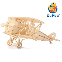 CUPUZ DIY 3D Fokker D.VII Kit de Manualidades de Rompecabezas de Papel, Juguete de Construcción de Modelo de Avión de Combate para Niños y Niñas, Regalo de Cumpleaños para Amantes de la Aviación