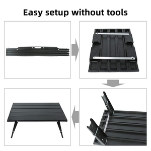 <b>Camping</b> <b>Small</b> <b>Tables</b> <b>Camping</b> Metal Bracket Square Aluminum Foldable Low Dining <b>Table</b> Portable Foldable Outdoor <b>Table</b> PFT-024 Tab - Product Image 3