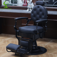 JINCHENG Silla de Pelo con Estructura de Hierro Negro de Titanio, Silla de Peluquería, Gran Oferta, Estilo Europeo Retro Moderno, Salón de Belleza Verde