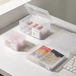 Caja organizadora de cosméticos de plástico pequeño transparente OEM PP, soporte para tampones, caja de tarjetas de embalaje transparente, PP transparente de caja de herramientas, almacenamiento