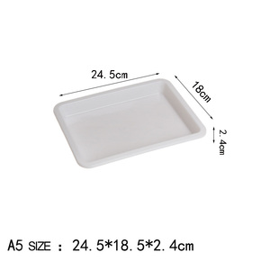 Khay nhựa cứng hình chữ nhật nhiều màu sắc, sẵn hàng, bán sỉ, dùng để đựng bánh mì, bánh ngọt, trà - Product Image 4