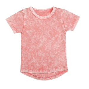 Camiseta de Manga Corta para Bebés, Unisex, Niños y Niñas, 100% Algodón, Tejido de Punto, Cuello Redondo, Estilo Stonewash - Product Image 1