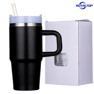 Tazza Termica Personalizzata da 14oz 20oz 30oz 40oz in Acciaio Inox a Doppia Parete, con Cannuccia e Coperchio, per Caffè <span class=keywords><strong>Acqua</strong></span> Tè Bevande - Product Image 1