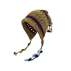 Gorro de Invierno para Mujer, Gorro de Punto Cálido, Gorro Peruano de Punto con Borlas, Gorro Holgado Suave Hecho a Mano con Orejeras - Product Image 2