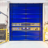 Porte rapide automatique en PVC à grande vitesse avec capteur radar et télécommande pour atelier, entrepôt, entrepôt frigorifique