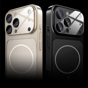 Nouvelle grande fenêtre de visualisation givrée plaquée magnétique avec étui de téléphone de protection de <span class=keywords><strong>Film</strong></span> d'objectif pour Iphone 13 14 15 16 17air 17pro Max 16e - Product Image 5