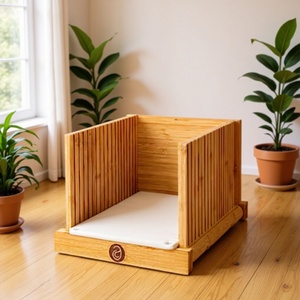 Boîte de rangement en bambou Ganyuan Woodcraft 36x18x20cm pour utilisation comme lit pour animaux de compagnie - Product Image 1