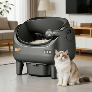 Lettiera Automatica Aperta <span class=keywords><strong>per</strong></span> <span class=keywords><strong>Gatti</strong></span>, Grande Capacità, Sensori di Sicurezza AI, Lettiera Intelligente Autopulente <span class=keywords><strong>per</strong></span> Più <span class=keywords><strong>Gatti</strong></span> - Product Image 1