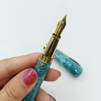 Stylo plume acrylique bleu ciel logo personnalisé Offre Spéciale en usine