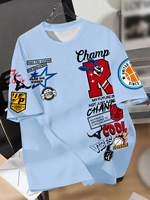 Nouveau T-shirt décontracté pour homme respirant de 220 grammes, motif imprimé graffiti, séchage rapide, confortable, idéal pour le sport en extérieur