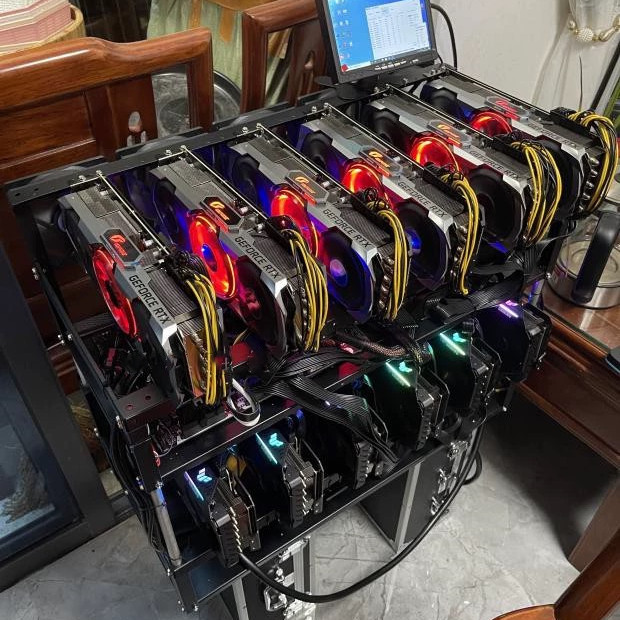 Steel Open Air 6 GPU 8 GPU 12 GPU Video Card Rig Computer Frame Case