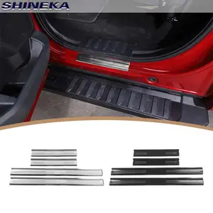 Car Exterior 4PCs Car Outer Protective Accessories Exterior Threshold Door Sill Sticker for Ford F150 2015-2020