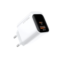 Pengisi Daya Cepat GaN Dual Port 20W 33W PD 2.0 dengan Colokan UK/EU/US untuk Ponsel - Adaptor Pengisian Cepat USB-C E-STRONG