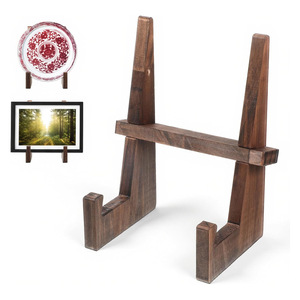 Étagère à recettes en bois massif, couleur brûlée, robuste, pour cuisine, maison, bureau, présentoir - Product Image 1