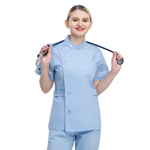 Woman Medic Clothes Scrub Doctors Nurse Operation Theatre Uniforms 100% Organic Cotton With GOTS Certified