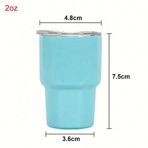 Offre Spéciale – Gobelets Mini Shot Personnalisables 2oz 3oz en Acier Inoxydable avec Couvercles et Pailles Métalliques – Supports de Sublimation Sans BPA - Product Image 2