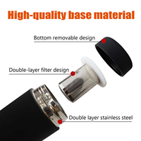 Botol Air Stainless Steel 16oz dengan Filter & Tali Pegangan, Desain Stylish, Warna & Logo Custom untuk Penggunaan Sekolah & Kantor