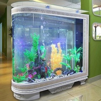 Grand aquarium marin adapté aux besoins du client de poissons de 200 gallons, grand aquarium acrylique d'intérieur de ménage de vente directe d'usine