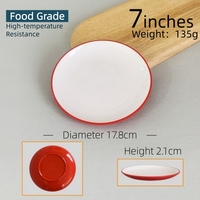 Assiette peu profonde épaissie de 7 pouces, style occidental, pour buffet de restauration rapide et plat à fondue, vente en gros, style minimaliste