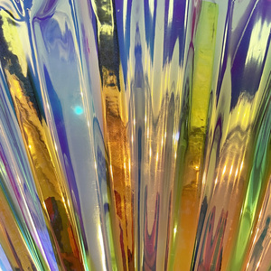 2022热销竹色彩虹色粉丝大手扇，为舞蹈派对举办粉丝 - Product Image 5