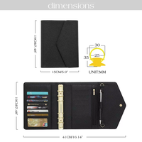 Classeur économique A5 à couverture rigide en cuir pour carnet de notes, planificateur de journaux, papier offset PU avec boucle de stylo pour l'école et le bureau