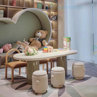 Chiquitos Ensemble table et tabouret de haute qualité en bois massif pour jeux d'enfants, pour chambre d'enfant, salle de jeux, salle d'attente de cabinet dentaire