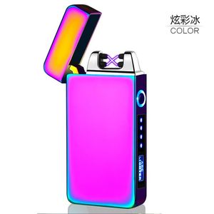 Encendedor de Cigarrillos K258 con Pantalla LED, Carga USB, Encendedor de Pulso, Doble Arco, Resistente al Viento, Encendedor Electrónico - Product Image 3
