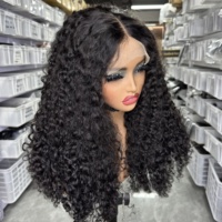 Perruques bouclées birmanes en cheveux vietnamiens bruts SDD, avec dentelle transparente HD 13x4 pour perruques