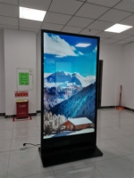 Pantalla LCD de 65, 75, 86 y 98 Pulgadas, Tótem Publicitario de Pie para Interiores, Quiosco con Pantalla Táctil, Señalización Digital Animada para Elevador