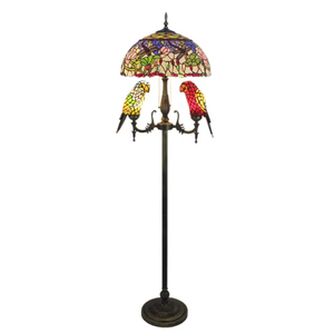 Lampe sur pied Tiffany Crayfish Tadpoles, abat-jour en verre coloré, lampe sur pied perroquet, décoration, lampe sur pied pour salon - Product Image 1