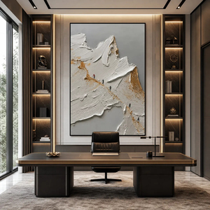 The Ascent Textured <b>Abstract</b> Mountain Impasto Oil Painting On <b>Canvas</b> With Frame Contemporary Landscape Art Hand Painted - Product Image 6