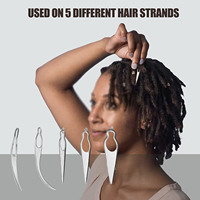 Outil d'Interverrouillage pour Dreadlocks et Locs, Aiguille à Crochet pour Tissage, Idéal pour Sisterlocks, Artisanat et Extensions de Cheveux