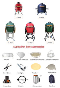 Parrilla Kamado <span class=keywords><strong>de</strong></span> Cerámica <span class=keywords><strong>de</strong></span> 18 Pulgadas, <span class=keywords><strong>Barbacoa</strong></span> <span class=keywords><strong>de</strong></span> Carbón, Ahumador <span class=keywords><strong>de</strong></span> Carne, Parrilla <span class=keywords><strong>de</strong></span> Carbón <span class=keywords><strong>para</strong></span> <span class=keywords><strong>Terraza</strong></span> y Jardín, Cocina Familiar <span class=keywords><strong>de</strong></span> Fin <span class=keywords><strong>de</strong></span> Semana, Invierno - Product Image 5