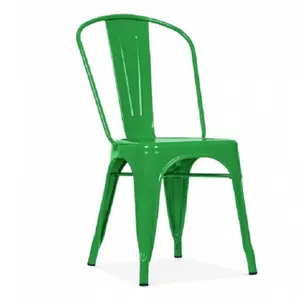 เก้าอี้เหล็กย้อนยุคสไตล์ยุโรปกลางแจ้งเก้าอี้ห้องรับประทานอาหารเก้าอี้โลหะ