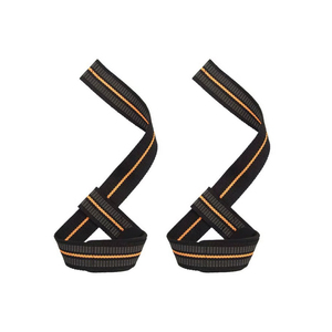 Sangles de soutien réglables pour poignet, noires avec surpiqûres orange, fermeture auto-agrippante antidérapante - Product Image 5