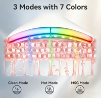 Sculpteur facial portable 7 en 1 à micro-courant ABS, masseur haute fréquence pour le visage et le cou, rechargeable par USB pour le lifting du visage