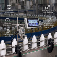 Imprimante de date d'expiration pour l'industrie alimentaire, machine de codage jet d'encre pour bouteilles de lait avec date de péremption et code de lot, cartouche en promotion