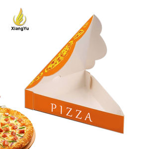 Boîte à <span class=keywords><strong>pizza</strong></span> triangulaire personnalisée en papier kraft 10/12 pouces Conforme pour la vente à emporter Emballage alimentaire écologique avec impression de logo - Product Image 1