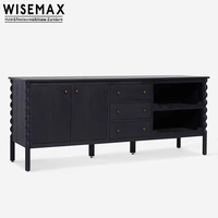 WISEMAX FURNITURE Meuble TV en bois massif Table console Design moderne pour Villa Salle à manger Tiroir latéral pour la décoration du couloir
