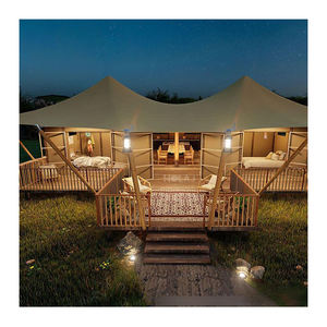 Tente de chasse safari de luxe personnalisée tente de glamping en toile imperméable de luxe pour l'hébergement en camping familial - Product Image 1