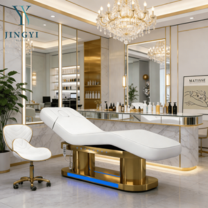 Meja Perawatan Kecantikan Spa Salon Elektrik Harga Pabrik, Motor CE, Alas Emas, untuk Pijat dan Perawatan Wajah - Product Image 1