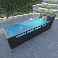 Piscine hors sol portable de 20 pieds en conteneur, revêtement en fibre de verre, petite piscine pour jardin