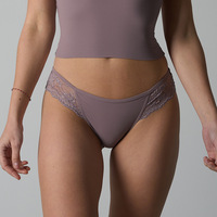 Braguitas de Bikini para Mujer, con Encaje Floral, Corte Alto, Suaves y Sedosas, Invisibles, Sin Costuras, Ropa Interior Transpirable para Uso Diario