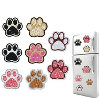 8 autocollants magnétiques pour réfrigérateur en forme de patte de chat, peinture au diamant classique à faire soi-même, peinte à la main