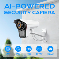 Caméra IP Bullet POE 4MP avec audio bidirectionnel et comptage des personnes, résistante aux intempéries IP67