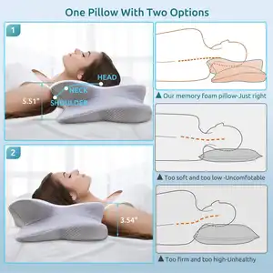 Kustom kupu-kupu tidur ergonomis ortopedi leher nyeri tempat tidur busa memori bantal serviks