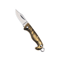 Couteau de poche pliable miniature avec lame en acier inoxydable, petit couteau utilitaire pliable pour porte-clés